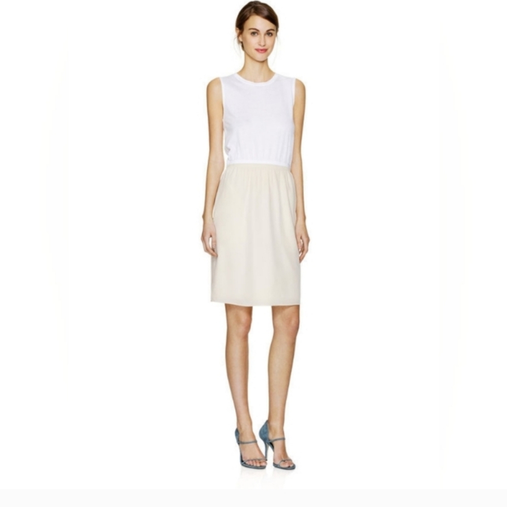 Aritzia Babaton dress Small Aden Modal Silk White cream Light Sleeveless